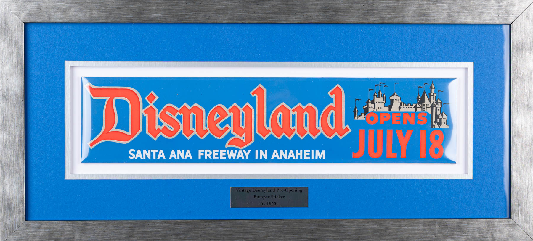 Vintage Disneyland Pre-Opening Bumper Sticker  c.1955